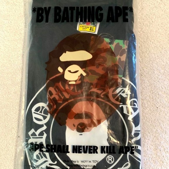 A Bathing Ape Bape Ape x Chrome Hearts Tee Shirt in BLACK New With Tags … - Picture 9 of 11